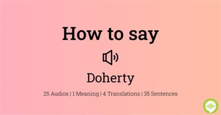 How to pronounce doherty